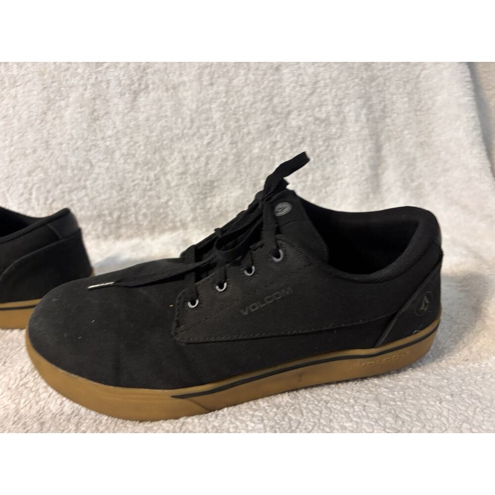 Volcom Safety Shoes Mens 10.5 Black Canvas Gum Sole Skate Work Sneakers ASTM - Picture 6 of 9